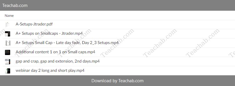 Jtrader-A-Setups-Small-Caps-free-download